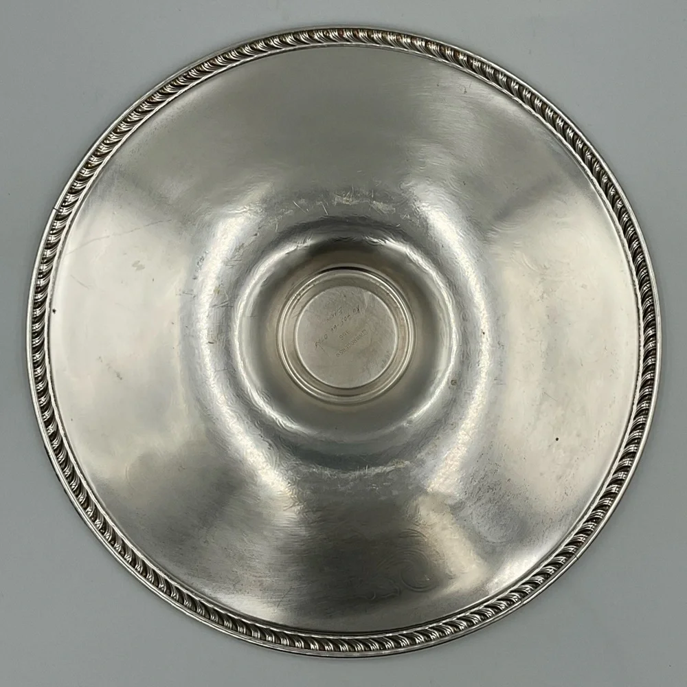 Vintage WM Roger’s Silver-Plate Holloware Round Serving Tray Platter